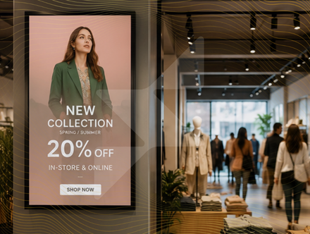 retail digital screens, ads